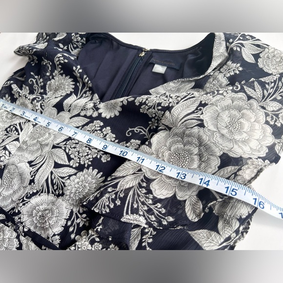 Tommy Hilfiger Women's Floral Print Fit & Flare Dress Blue Size 4 - Picture 12 of 13